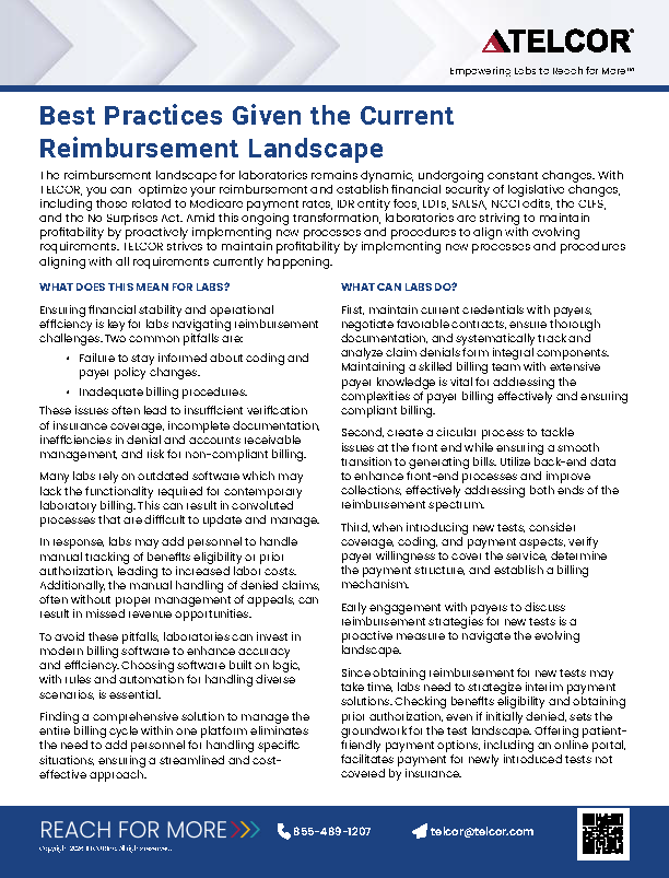 TELCOR RCM - Best Practices Given the Current Reimbursement Landscape 2026