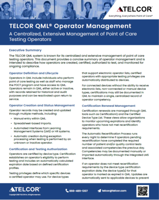 POC Operator Management Cover View